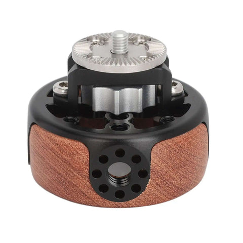 Camera Hand Grip Side Handle With 360 Degree Rotation for DSLR and Mirrorless Cages, aluminum alloy wooden grip detail