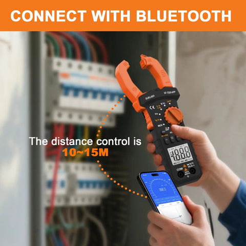 Bluetooth Clamp Meter For Electricians And DIY Projects TRMS 6000 Counts with app connectivity and live data display