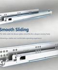 Undermount Drawer Slides 20 Inch Full Extension Heavy Duty Runners With Soft Close Damping in Cold Rolled Steel