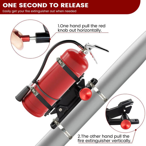 Badass Quick Release Fire Extinguisher Mount Bracket For Jeep Wrangler Truck Utv And Rv Emergency Grab Tool Solid Aluminum Ready When Chaos Hits Secure Your Rig Today