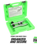 Ball Joint Separator Tool Adjustable One And One Eighth To Two And One Eighth Inch Range With Three Quarters Inch Forcing Bolt in green case