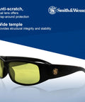 Badass Lightweight Anti Fog Safety Glasses With Amber Yellow Tinted Lenses And Sleek Black Frame For Shooting Sports Plus Top Notch Unisex Uv Protection In A Handy Twelve Pack Bundle
