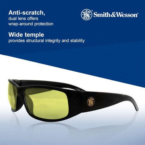 Badass Lightweight Anti Fog Safety Glasses With Amber Yellow Tinted Lenses And Sleek Black Frame For Shooting Sports Plus Top Notch Unisex Uv Protection In A Handy Twelve Pack Bundle
