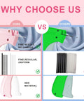 Comparison image showing Handheld Stitch Gun For No Sweat Wardrobe Rescue Hella Fast Clothing Fixer with fine needles and clips.