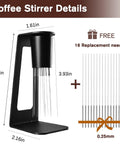Espresso Distribution Tool With 9 Needles For WDT Stirring, 0.25mm Stainless Steel Wires with stand and replacement needles