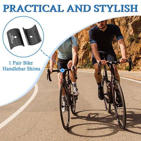 Cyclists riding bikes with insert of Lightweight Aluminum Alloy Bike Handlebar Shim Conversion Spacer 25.4mm To 31.8mm For MTB