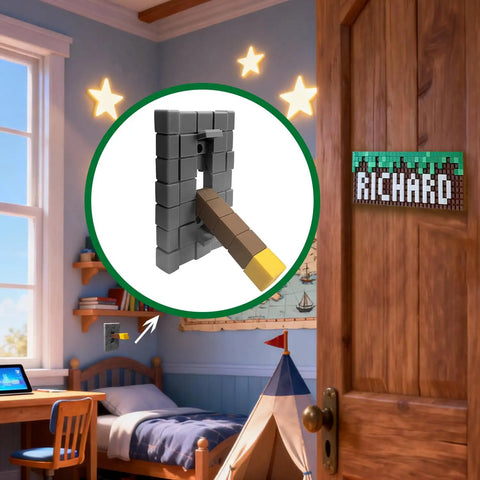 Lit 1 Toggle Light Switch Cover For Kids Bedroom Decor, installed gray 1-gang switch plate, fits US single toggle switches.