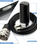 Dual Band Vehicle Ham Radio Antenna For VHF UHF 136 To 174 MHz And 400 To 470 MHz With Lip Mount NMO Bracket and RG58 Cable