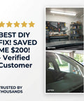 Windshield Repair Kit For Chips And Cracks DIY Car Glass Repair Tool with before and after images of windshield repair