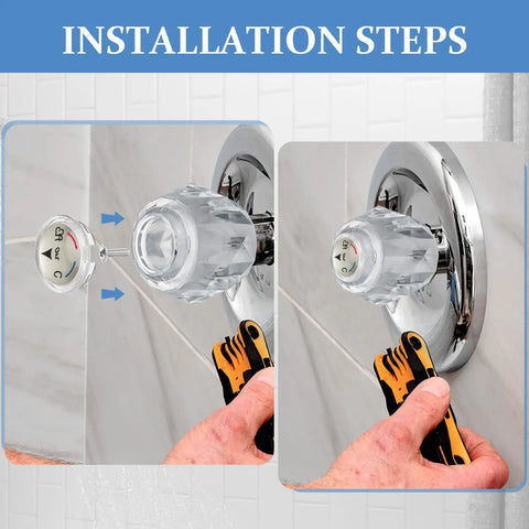 Installation of Single Shower Knob Replacement Kit for 600 Series Tub and Shower Faucets with Clear Acrylic Knob and Set Screw