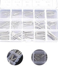 Stainless Steel Cotter Pin Kit Set With 150 Pieces In 15 Varieties, 304 Grade Split Pins assortment in transparent box