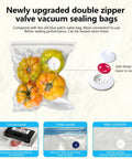 Handheld Vacuum Sealer For Food With 30 Reusable Bags, Quick 10 Second Seal Locks In Fresh Flavor And Nutrients shown with peppers
