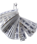 1000 Pack 0402 SMD Capacitor Kit With 50 Values From 1pF To 10uF 50V Ceramic Capacitors, labels showing different measurements