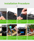 Installation steps for Automatic Watering System For Potted Plants With Programmable Timer And Dual Self Priming Pumps.