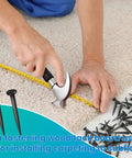 Real Deal One Pound Carton Of Black Upholstery Tacks For Furniture And Stairs Tough As Nails Cut Nails on measuring tape for installation.