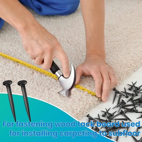 Real Deal One Pound Carton Of Black Upholstery Tacks For Furniture And Stairs Tough As Nails Cut Nails on measuring tape for installation.