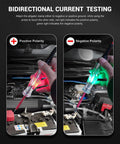 Go-To Car Circuit Tester For 6-24V Systems With 135 Inch PU Wire And Sharp Stainless Probe Dual Color LED Test Light For Quick Checks Of Headlights Taillights Sockets Fuses And Low DC Vehicle Wiring, positive and negative battery test