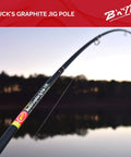 Graphite Jig Pole 16 Foot Three Sections Ultralight Durable Pole With DynaFlo Guides for ice fishing and jigging on water edge