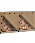 Heavy Duty All Weather 8Ft Firewood Rack Cover Waterproof Outdoor Storage 600D Oxford With PVC PU Coating Universal Fit