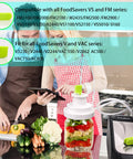 Universal Vacuum Sealer Accessory Hose For All Zip Bags And Containers on jar with vegetables, no adapter needed