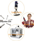 6-piece countersink drill bit set; 1/4 in and 1/2 in shanks; HSS, 3-flute, 90-degree chamfer bits for metal/wood