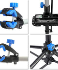 Heavy Duty Bike Repair Stand for Easy Home Maintenance showing adjustable clamp, tool tray, and sturdy base construction.