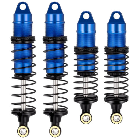 4 Piece CNC Machined Aluminum Front And Rear Threaded Shock Absorber Set For One Sixteenth Scale RC Mini Buggy Upgrades