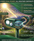 Solar Powered Deer Repellent For Plants And Gardens, Ultrasonic Animal Deterrent With LED Strobe And Adjustable Frequency, Outdoor Garden Pest Control device