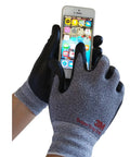 All Day Comfort Nitrile Foam Coated Work Gloves With Rock Solid Grip Large 10 Pairs Gray, using touchscreen phone.