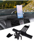 Badass Car Phone Mount For Hummer H3 2005 To 2009 slick dash panel with phone installed on dashboard.