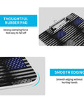 Sturdy Acrylic Clipboard With Flag USA Print For A4 Pages Clear Writing Surface Holds US Letter Or A4 Paper, rubber pad and metal clip