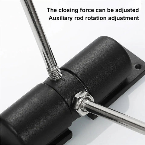 Heavy Duty Automatic Door Closer With Aluminum Alloy Body, Adjustable Closing Hinge, Wear Resistant Rebound Stopper, White Finish