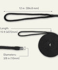 Beefy 3/8 Inch Dock Lines 2 Pack Marine Grade Nylon Rope Double Braided For Boat Mooring And Docking With Loop UV Resistant