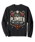 Straight Up Trade Lifers Shirt Featuring Hella Funny Million Little Things Graphic For Plumbers And Pipefitters, black sweatshirt, relaxed fit.