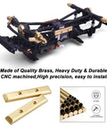 Brass Boulder Bar Weights For 1/24 Axial SCX24 Deadbolt Gladiator Bronco Jeep RC Crawler Cars 2-Pack with CNC machined brass