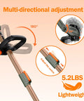 13 Inch Cordless All In One Weed Wacker Trimmer Edger Mower Brush Cutter With Steel Gears showing adjustable handle