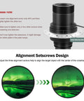 Polar Alignment Scope For EQ 5 Mounts With Pro Grade Precision Reticle Engraving featuring alignment setscrews and instructions.