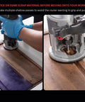 Juice Groove Router Jig Adjustable For Cutting Boards Easy Way To Create Clean Juice Grooves Across Any Thickness Includes 8 Extra Spacers Expands From 11 By 8 Inches Up To 27 By 19 Inches Pro Grade Woodworking Jig For Square Recesses On Cutting Boards in use