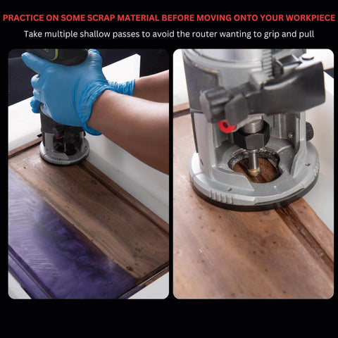 Juice Groove Router Jig Adjustable For Cutting Boards Easy Way To Create Clean Juice Grooves Across Any Thickness Includes 8 Extra Spacers Expands From 11 By 8 Inches Up To 27 By 19 Inches Pro Grade Woodworking Jig For Square Recesses On Cutting Boards in use