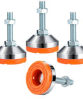 4 Pack Heavy Duty Leveling Feet with M12 Adjustable Levelers and 2.36 Inch Anti Vibration Rubber Base for Rock Solid Stability