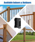 30 Pack Deck Railing Brackets Connectors For 2x4 Wood Posts Angled Railing Kit With Screws shown installed on wooden handrails
