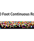 Colorful Confetti On Black Border Trim Roll 50 Foot To Liven Up Classroom Decor with vibrant pattern on 50ft roll