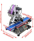 Hassle Free Automatic Desktop Conveyor Labeling Machine 110V Belt Feed Sticker Applicator For Cosmetics Beverages Flat Bottle Packaging, 40.15in height