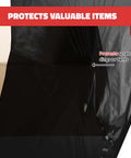 40 Pack 18 Inch Black Stretch Wrap 80 Gauge Heavy Duty Pallet And Package Security Film For Moving Shipping And Storage 1,100 Sq Ft Of Durable Protective Wrap, wrapped box