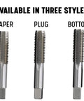 Half Inch 13 UNC Bottoming Tap In High Speed Steel, Precision Hand Tap Set For New Threads And Rethreading Damaged Threads