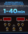 Heavy Duty Ultrasonic Cleaning Machine With Digital Timer Plus Integrated Heater 10 Liter Capacity 40Khz Frequency controls panel showing timer and temperature adjustments.