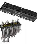 Vise Grip Holder Wall Mount Rack For Pliers And Vises, Heavy Duty Tool Organizer For Garage, Workshop, Shed, mounted with tools