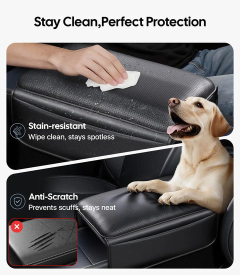 Tesla Center Console Lid Cover For Model Y Juniper 2025-2026 And Model 3 Highland 2024-2026, scratch-resistant, wipe-clean surface