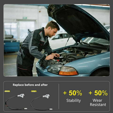 Mechanic installing Plug And Play Negative Battery Cable Replacement For 2009 To 2016 Cruze Orlando Verano OE 22754271 in engine bay