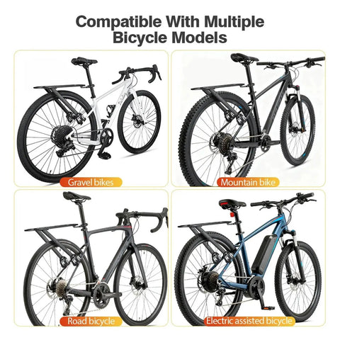 Adjustable Aluminum Alloy Bicycle Luggage Carrier For Gravel Bikes Universal Rear Rack And Front Fork Shelf Bag with bike models